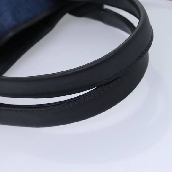 BALENCIAGA Navy Cabas S Hand Bag Denim Silver Blue 339933 Auth yk15288 - Picture 7 of 16